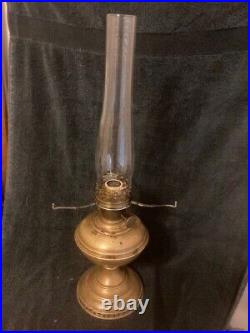 Antique Aladdin Bronze Kerosene Lamp Model #6 with Shade 1914-1917