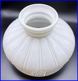 Antique Aladdin Coleman Gas Oil Kerosene Lamp Lantern Glass Shade 9 1/2 Fitter