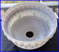 Antique Aladdin Coleman Oil Kerosene Hanging Lamp Pink Glass Shade 2-1/4 fitter