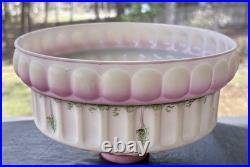 Antique Aladdin Coleman Oil Kerosene Hanging Lamp Pink Glass Shade 2-1/4 fitter