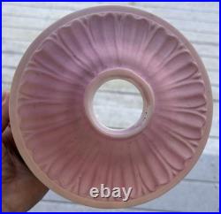 Antique Aladdin Coleman Oil Kerosene Hanging Lamp Pink Glass Shade 2-1/4 fitter