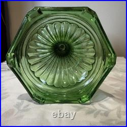 Antique Aladdin Corinthian B-105 Clear Font Green Foot Oil Lamp 1935-36