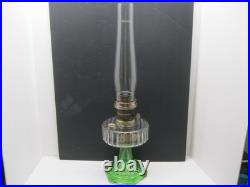 Antique Aladdin Corinthian B-105 Clear Font Green Foot Oil Lamp 1935-36 complete