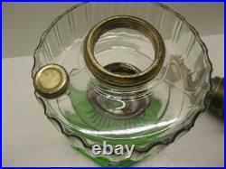 Antique Aladdin Corinthian B-105 Clear Font Green Foot Oil Lamp 1935-36 complete