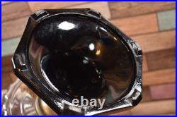 Antique Aladdin Corinthian Model B Black and Clear Glass Oil Lamp