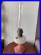 Antique Aladdin Corinthian Pink Milk Glass Kerosene Oil Lamp 23