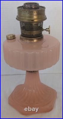 Antique Aladdin Corinthian Rose Moonstone Oil Lamp 23 Burner