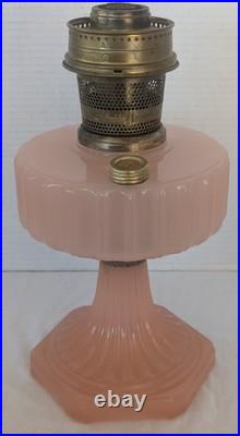 Antique Aladdin Corinthian Rose Moonstone Oil Lamp 23 Burner