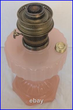 Antique Aladdin Corinthian Rose Moonstone Oil Lamp 23 Burner