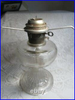 Antique Aladdin Crystal Bee Hive Kerosene Lamp Electrified