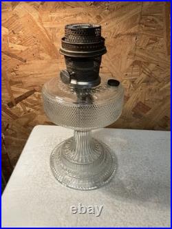 Antique Aladdin Crystal Colonial Oil Lamp
