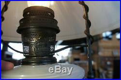 Antique Aladdin Delux Hanging Lamp Converted Kerosene Oil Lantern Chandelier