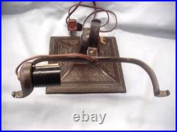 Antique Aladdin Electric Office Desk Lamp Bankers Student With Green Cased Shade