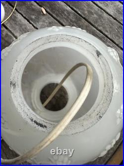 Antique Aladdin G63 Moonstone Electric Table Lamp Base Light W Original Finial