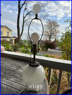 Antique Aladdin G63 Moonstone Electric Table Lamp Base Light W Original Finial