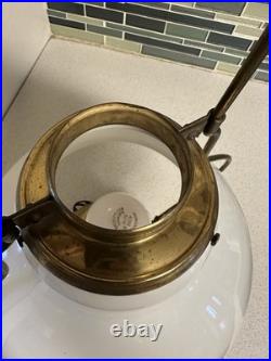 Antique Aladdin Hanging Lamp Kerosene Converted To Electric No. 6