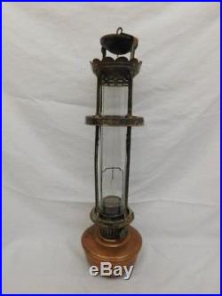 Antique Aladdin Hanging Lamp Model 12 Copper 23 Original Glass Kerosene / Oil