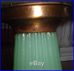 Antique Aladdin Jadeite Kerosene Oil Lamp, Moonstone Nu-Type Model B Burner