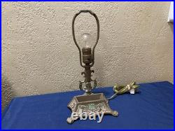 Antique Aladdin Jewel Case Parisian Bronze or Cast Electric Lamp