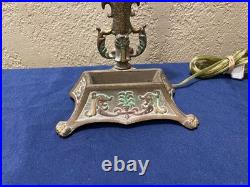 Antique Aladdin Jewel Case Parisian Bronze or Cast Electric Lamp