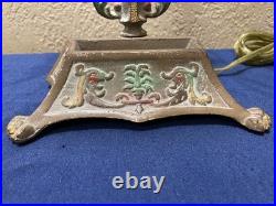 Antique Aladdin Jewel Case Parisian Bronze or Cast Electric Lamp