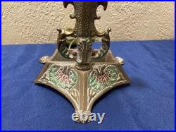Antique Aladdin Jewel Case Parisian Bronze or Cast Electric Lamp