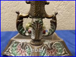 Antique Aladdin Jewel Case Parisian Bronze or Cast Electric Lamp
