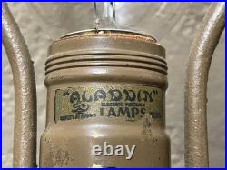 Antique Aladdin Jewel Case Parisian Bronze or Cast Electric Lamp