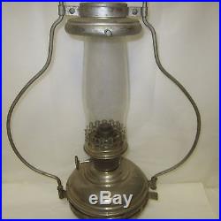 Antique Aladdin Kerosene Gas Hanging Lamp With Original Hurricane