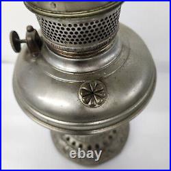 Antique Aladdin Kerosene Nickel Lamp Base with Burner Made In Usa Excellent Cond