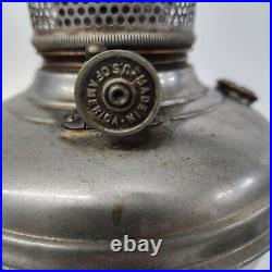 Antique Aladdin Kerosene Nickel Lamp Base with Burner Made In Usa Excellent Cond