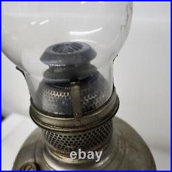 Antique Aladdin Kerosene Nickel Lamp Base with Burner Made In Usa Excellent Cond