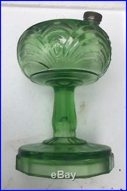 Antique Aladdin Kerosene Oil Lamp Emerald Green Washington Drape NU-TYPE Model B