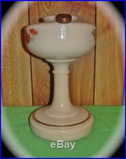 Antique Aladdin Kerosene Oil Lamp Model B-26 Alacite Decalcomania