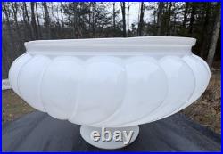 Antique Aladdin Kerosene Oil White Milk Glass Ribbed Swirl Lamp 10 Shade