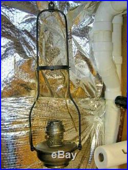 Antique Aladdin Kerosene (electrified) Country Store Hanging Lamp