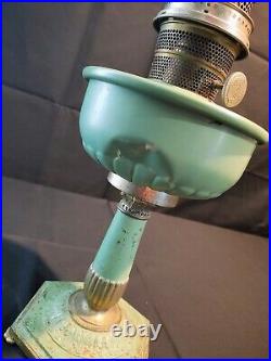 Antique Aladdin Lamp Chimney Iron With Base. BEAUTIFUL