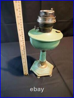 Antique Aladdin Lamp Chimney Iron With Base. BEAUTIFUL