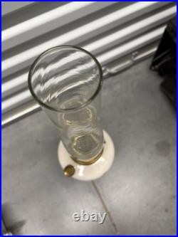 Antique Aladdin Lamp Hand Painted Oil Lamp Pink With Flower Paintings