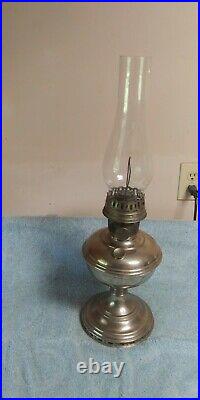 Antique Aladdin Lamp Model 11, Kerosene Oil Lamp 1920's Nickel