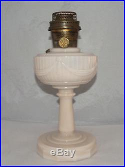 Antique Aladdin Lamp Oil Kerosene Lincoln Drape Light Pale Pink Alacite Color
