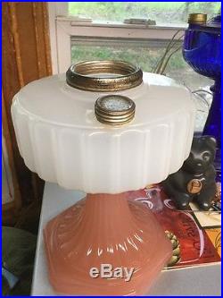 Antique Aladdin Lamp Oil White And Rose Moonstone Corinthian Mantle Company