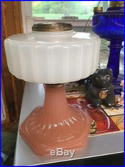Antique Aladdin Lamp Oil White And Rose Moonstone Corinthian Mantle Company
