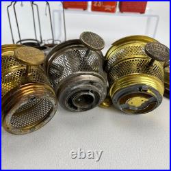 Antique Aladdin Lamp Parts Lot Nu Type Model 11 Burners Wicks Gallery Parts
