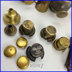 Antique Aladdin Lamp Parts Lot Nu Type Model 11 Burners Wicks Gallery Parts