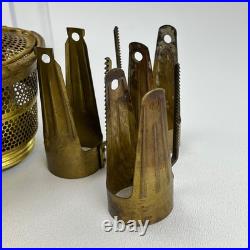 Antique Aladdin Lamp Parts Lot Nu Type Model 11 Burners Wicks Gallery Parts