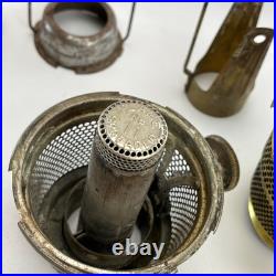Antique Aladdin Lamp Parts Lot Nu Type Model 11 Burners Wicks Gallery Parts
