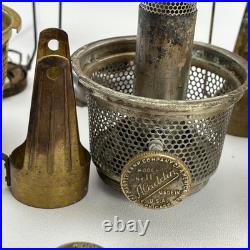 Antique Aladdin Lamp Parts Lot Nu Type Model 11 Burners Wicks Gallery Parts