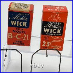 Antique Aladdin Lamp Parts Lot Nu Type Model 11 Burners Wicks Gallery Parts
