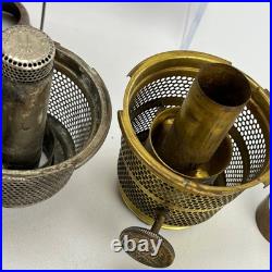 Antique Aladdin Lamp Parts Lot Nu Type Model 11 Burners Wicks Gallery Parts